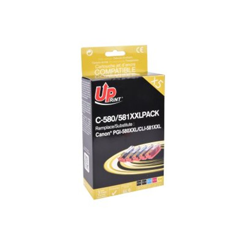3584770907334-Cartouche remanufacturée Canon CLI-581XXL/PGI-580XXL - pack de 5 - noir, noir photo, cyan,-P_79440466_3-3