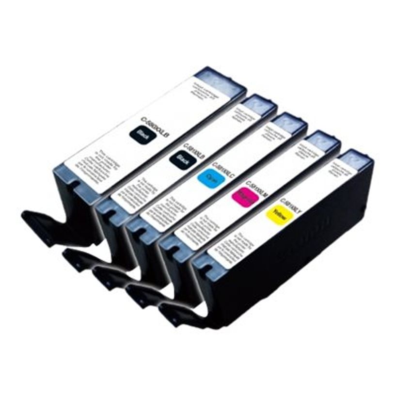 3584770907334-Cartouche remanufacturée Canon CLI-581XXL/PGI-580XXL - pack de 5 - noir, noir photo, cyan,-P_79440466_6-4
