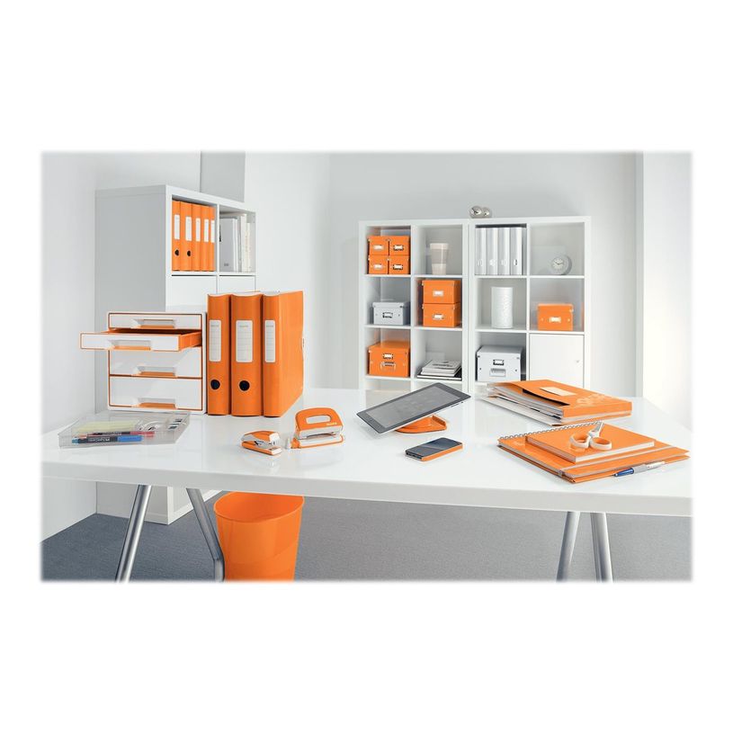 4002432105274-WOW - Classeur à levier 180° - Dos 80 mm - A4 - pour 600 feuilles - orange-P_79440645_2-5