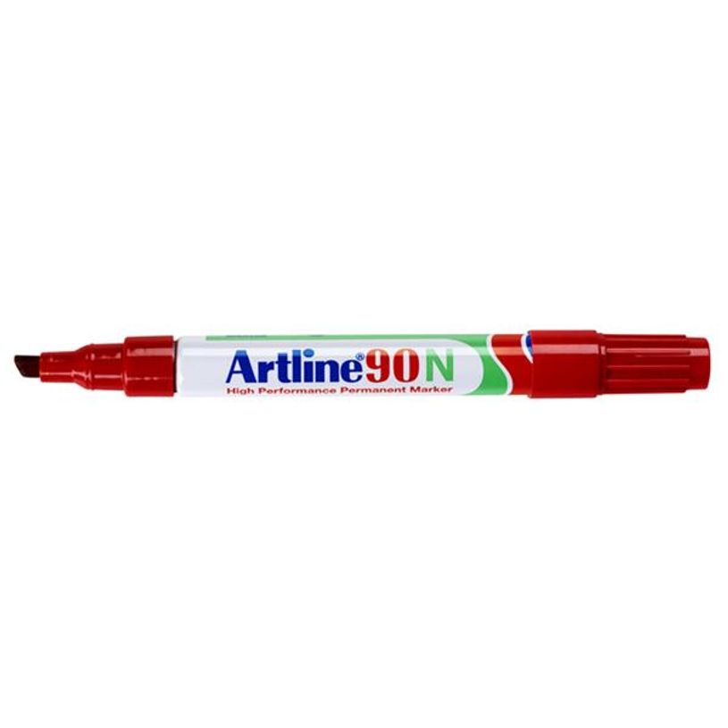 5410631063025-Artline 90N - Marqueur permanent - pointe biseau - rouge-P_79440662_1-0