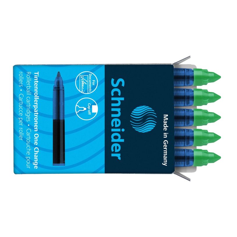4004675124111-Schneider One Change  - 5 cartouches d'encre  pour stylo plume - vert-P_79440694_5-2