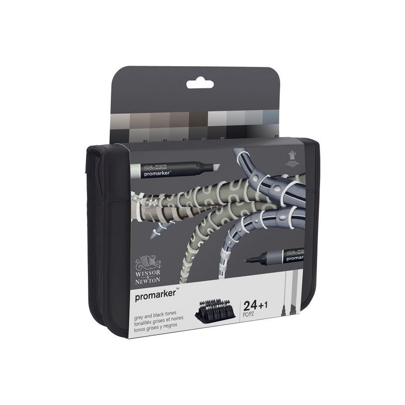 884955063460-ProMarker - Pack de 24 marqueurs double pointe - gris et noir-P_79440702_2-6