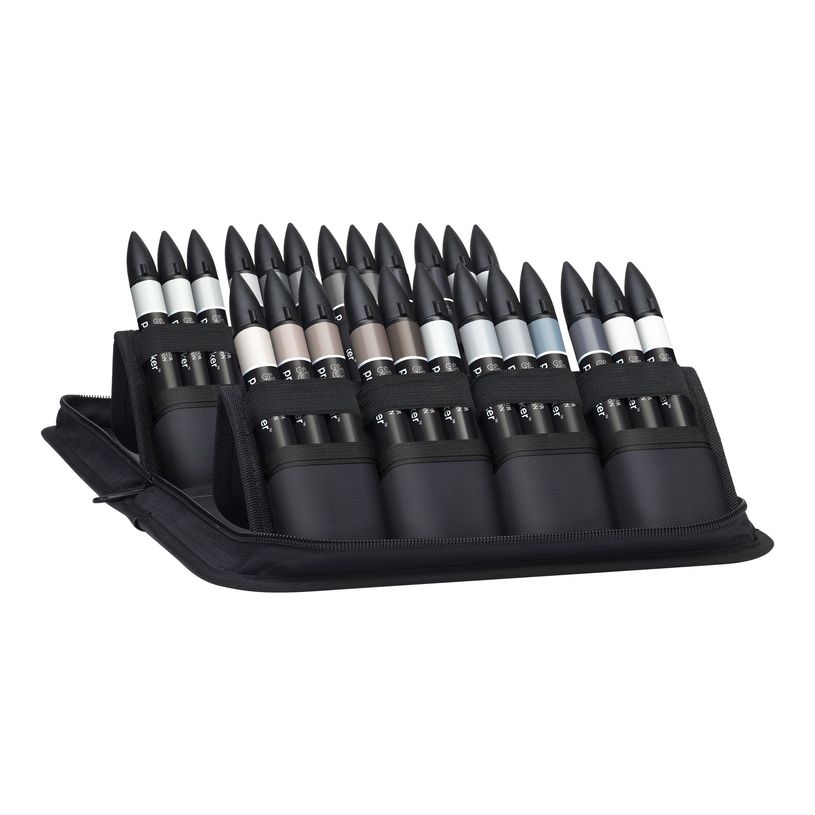 884955063460-ProMarker - Pack de 24 marqueurs double pointe - gris et noir-P_79440702_6-1