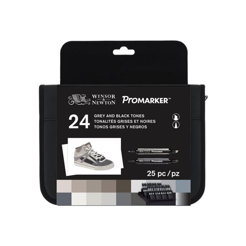 884955063460-ProMarker - Pack de 24 marqueurs double pointe - gris et noir-P_79440702_7-2