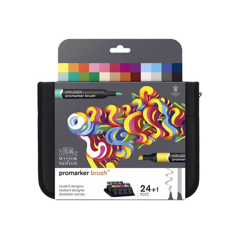 884955063446-ProMarker brush - Trousse 24 marqueurs - double pointe - étudiant designer-P_79440703_1-5