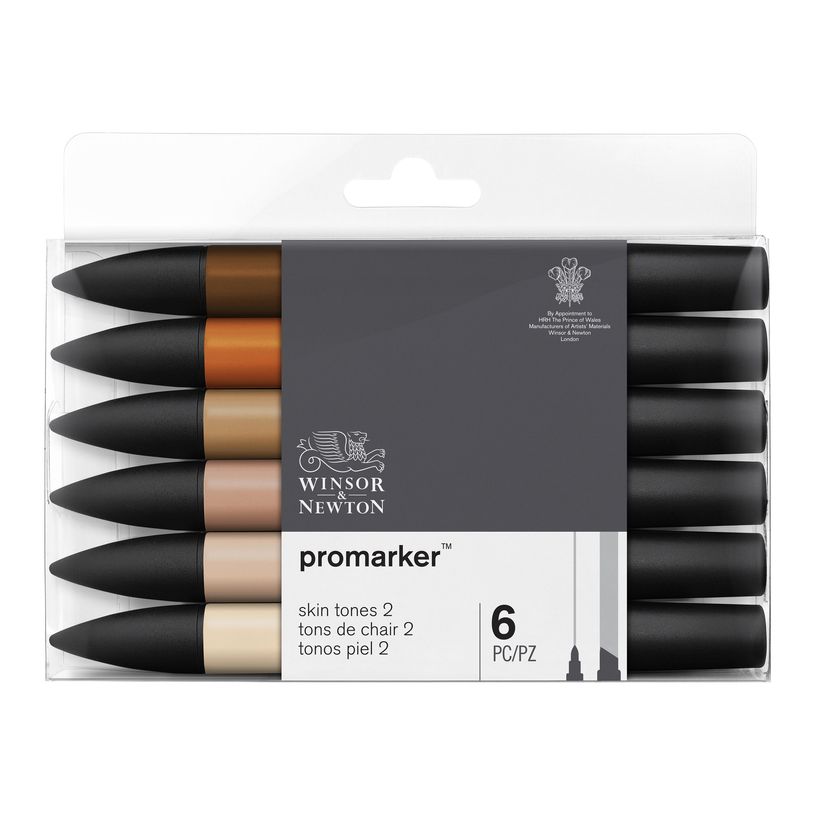 884955070406-ProMarker - Pack de 6 marqueurs double pointe - ton de chair-P_79440728_1-0