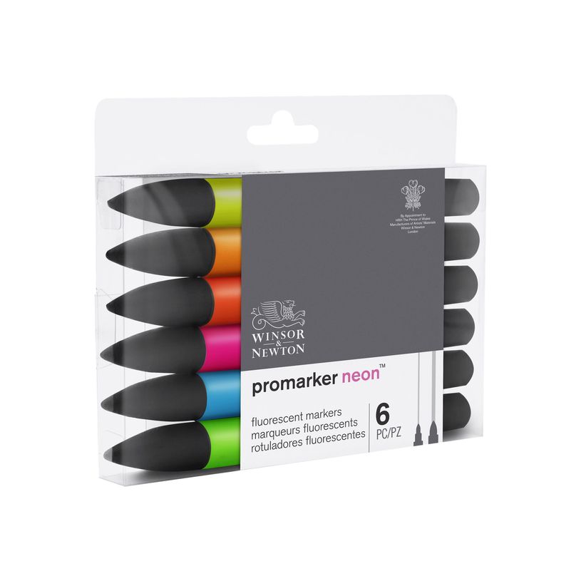 884955070611-Winsor & Newton ProMarker - Pack de 6 marqueurs double pointe - couleurs assorties-P_79440729_1-0