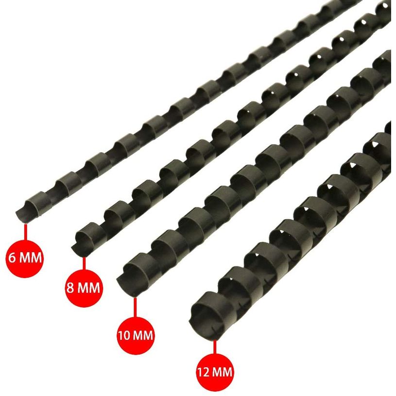 3584770910129-DSB - 25 anneaux de reliure en plastique - 10 mm - jusqu'à 55 feuilles - blanc-P_79440828_4-3