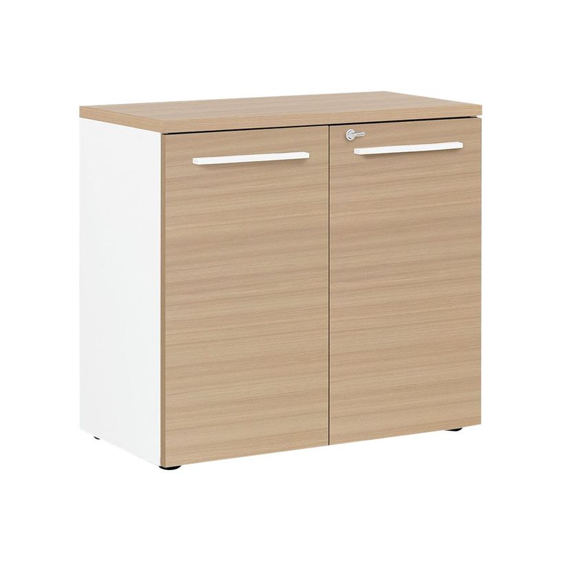 3483600849014-Armoire mi-haute YES ! - L80 x H74 x P42 - 2 portes - Façade et dessus chêne-P_79440888_1-0