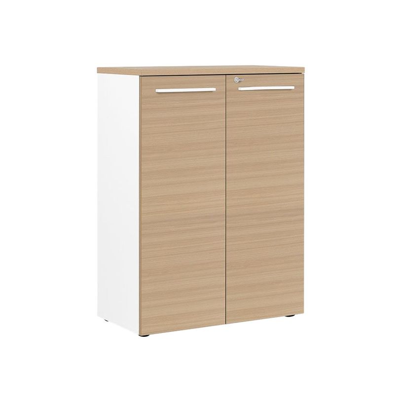 3483600849069-Armoire mi-haute YES ! - L80 x H109 x P42 - 2 portes - Façade et dessus chêne-P_79440893_1-0