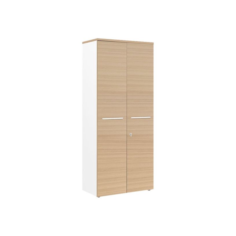 3483600849113-Armoire haute YES ! - L80 x H187 x P42 - 2 portes - Façade et dessus chêne structuré-P_79440897_1-0