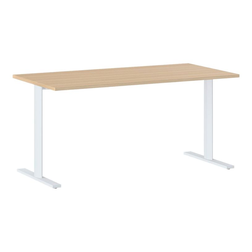 3483600858009-Table de réunion modulaire YES ! - 140 cm - Pieds blancs - Chêne-P_79440932_1-0