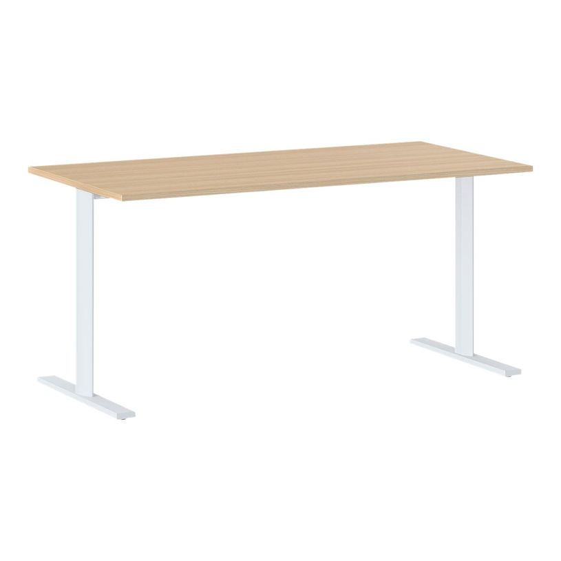 3483600858016-Table de réunion modulaire YES ! - 160 cm - Pieds blancs - Chêne-P_79440933_1-0