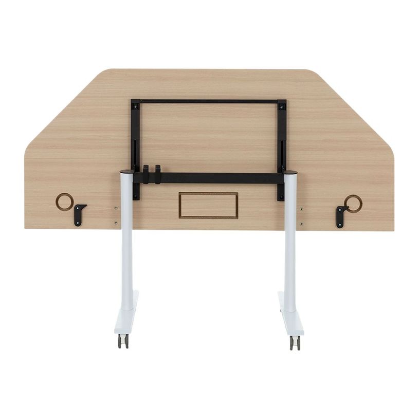 3483600874733-Extension demi-lune mobile pour bureau YES ! - Pieds blancs - Chêne-P_79440959_3-2