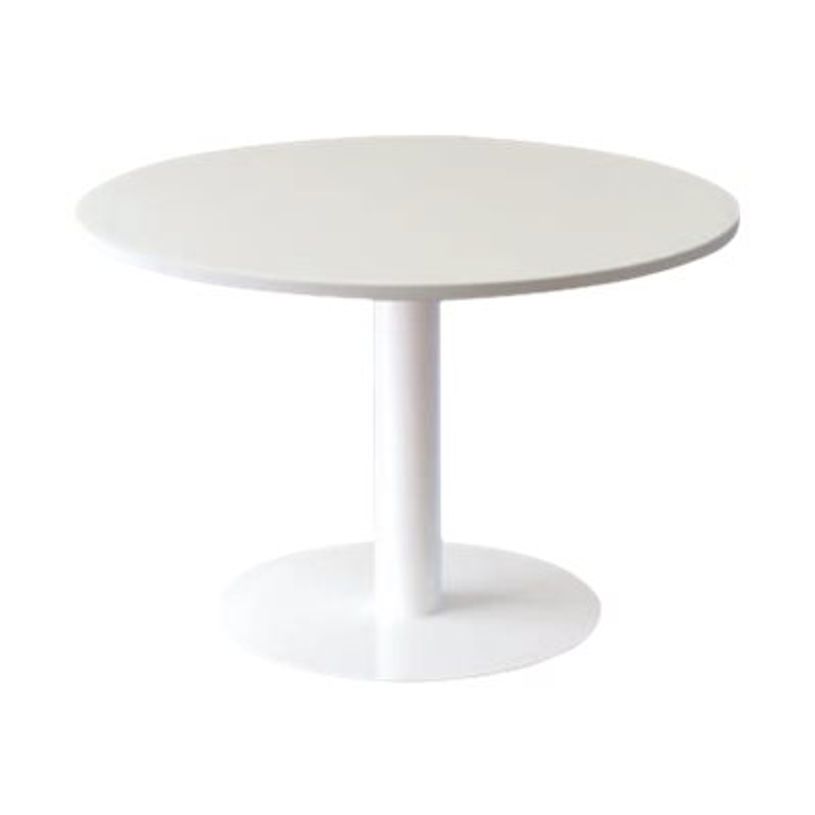 3660141222012-Table ronde EASYDESK - diamètre 115 x H75 cm - plateau blanc-P_79440989_2-0
