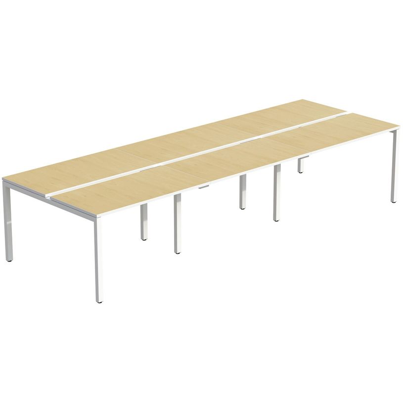 3660141253887-Bureau Bench 6 personnes EASYDESK - soit 6 plateaux L140xP60xH75 cm (L420 x P126) - Hêtre-P_79441004_1-0
