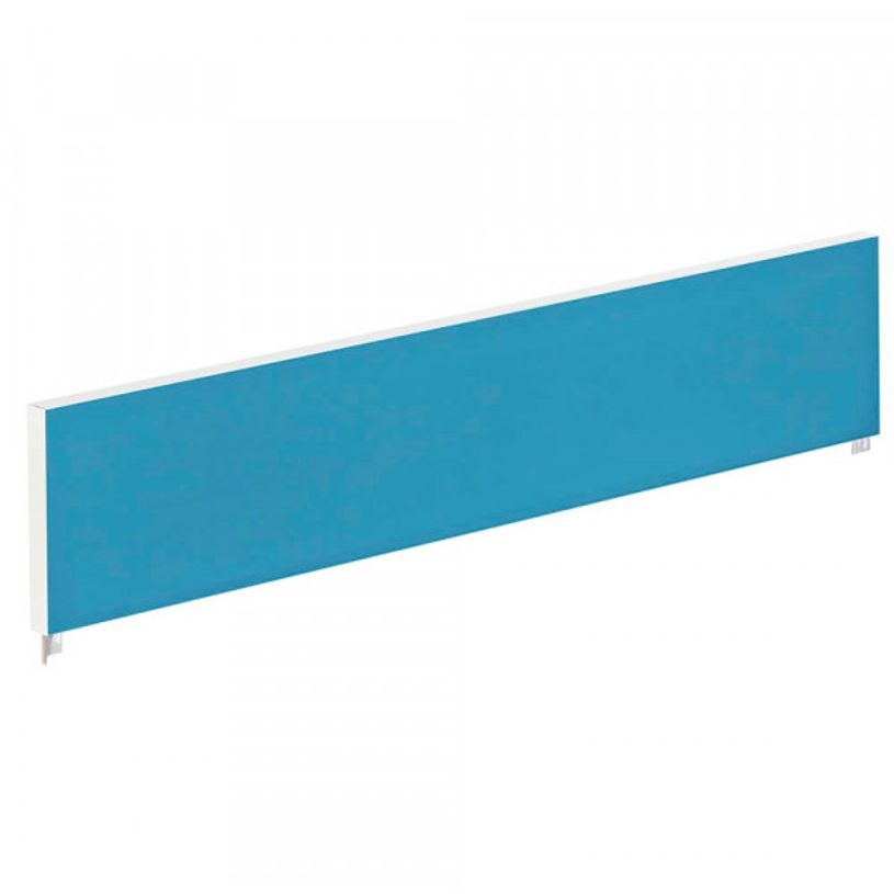 3660141254587-Ecran de séparation cadre aluminium H33 x L120 cm - cadre aluminium blanc - toile bleu-P_79441013_1-0