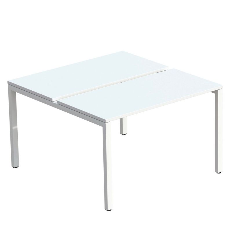 3660141254792-Bureau Bench 2 personnes EASYDESK - soit 2 plateaux L160xP60xH75 cm (L160 x P126) - Blanc-P_79441034_1-0