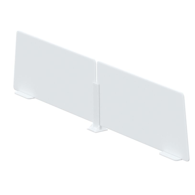 3660141256000-Lot de 2 écrans de séparation en polystyrène - H35 x L80 cm - blanc-P_79441059_1-0