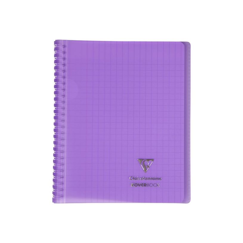 3037923564019-Clairefontaine Koverbook - Cahier polypro spiralé - 17 x 22 cm - 160 pages - grands carreaux (Seyes) - disponib-P_79441086_7-6