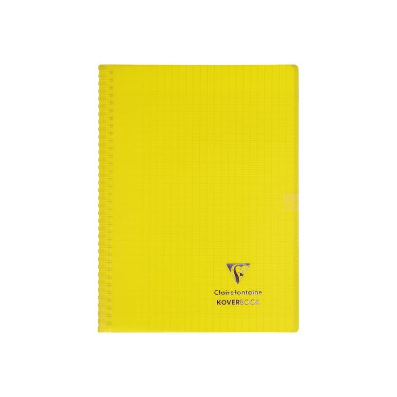 3037923764013-Clairefontaine Koverbook - Cahier à spirale polypro - A4 (21x29,7 cm) - 160 pages - grands carreaux (Seyes) - disponib-P_79441087_4-3