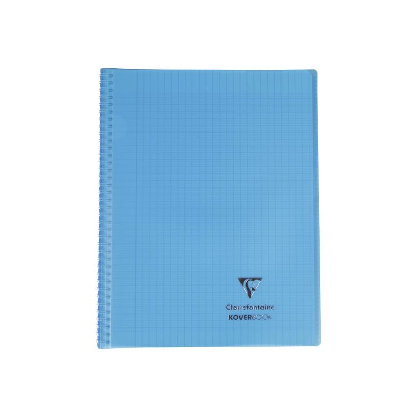 3037923864010-Clairefontaine Koverbook - Cahier polypro spiralé 24 x 32 cm - 160 pages - grands carreaux (Seyes) - disponib-P_79441088_1-0