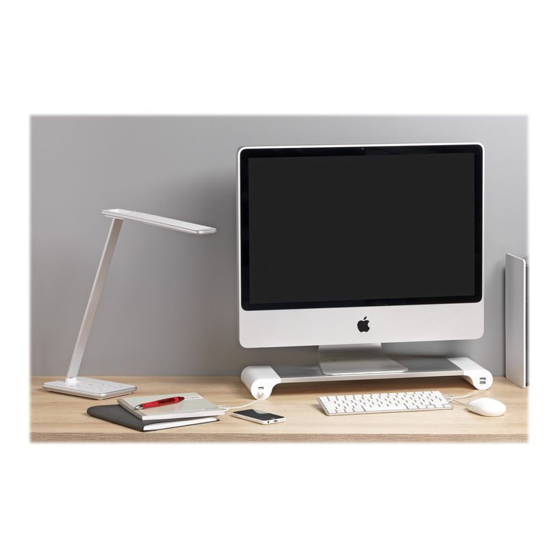 3595560016327-Unilux - Lampe de bureau pliable Jazz - LED - USB + chargeur sans fil - blanc-P_79441142_1-1