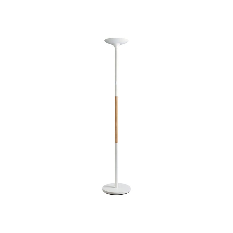 3595560028047-Unilux - Lampadaire Pryska - LED - variateur d'intensité tactile - 180 cm - blanc/bois-P_79441153_1-0