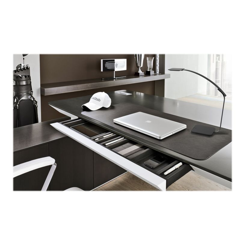 3595560028085-Unilux - Lampe de bureau connectée Timelight - LED - USB + chargeur sans fil - noir-P_79441155_1-4