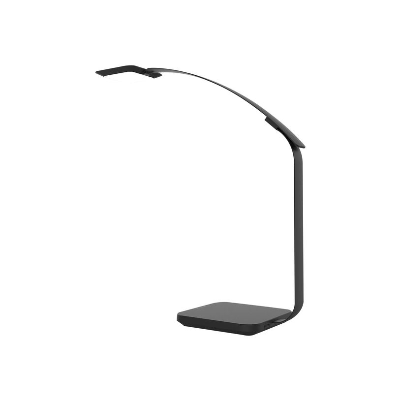 3595560028085-Unilux - Lampe de bureau connectée Timelight - LED - USB + chargeur sans fil - noir-P_79441155_3-0