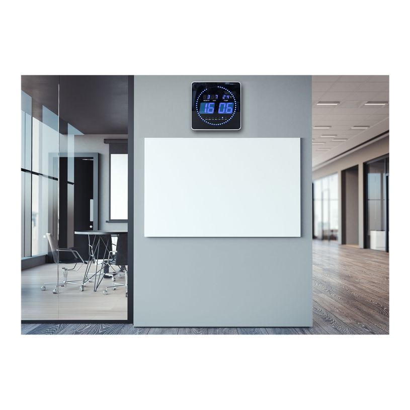 3595560029648-Unilux - Horloge Flo - carrée LED bleue - 28 cm - noir-P_79441165_1-7