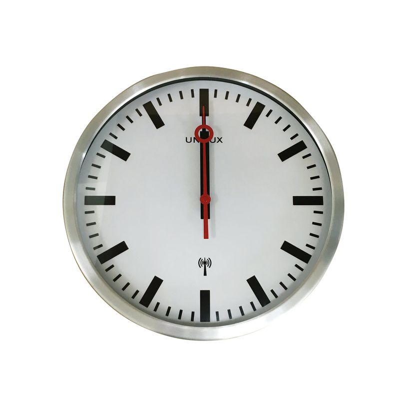 3595560029679-Unilux - Horloge Station - mécanisme radio pilotée - 35 cm - gris métal-P_79441166_2-0