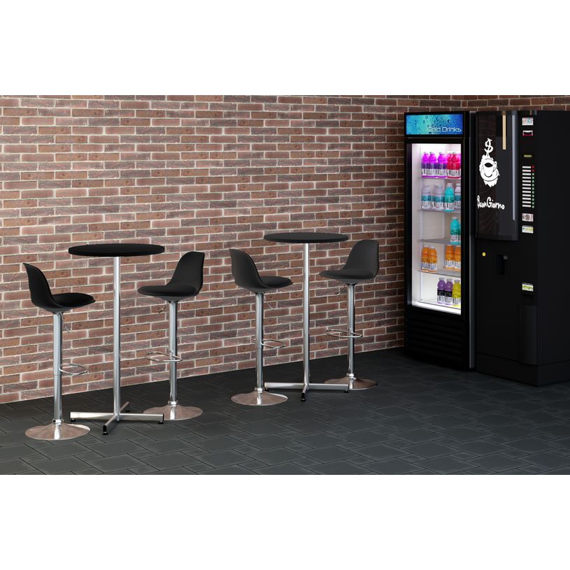 3660141230253-Lot de 2 tabourets haut BOBBA - pied alu - assise noire--3