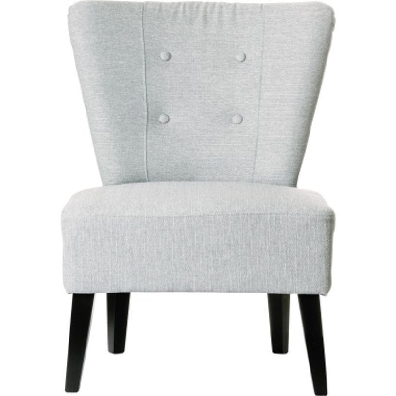 3660141230338-Fauteuil d'accueil BRIGHTON - Piétement en hêtre massif coloris noir - tissu gris clair-P_79441209_1-0