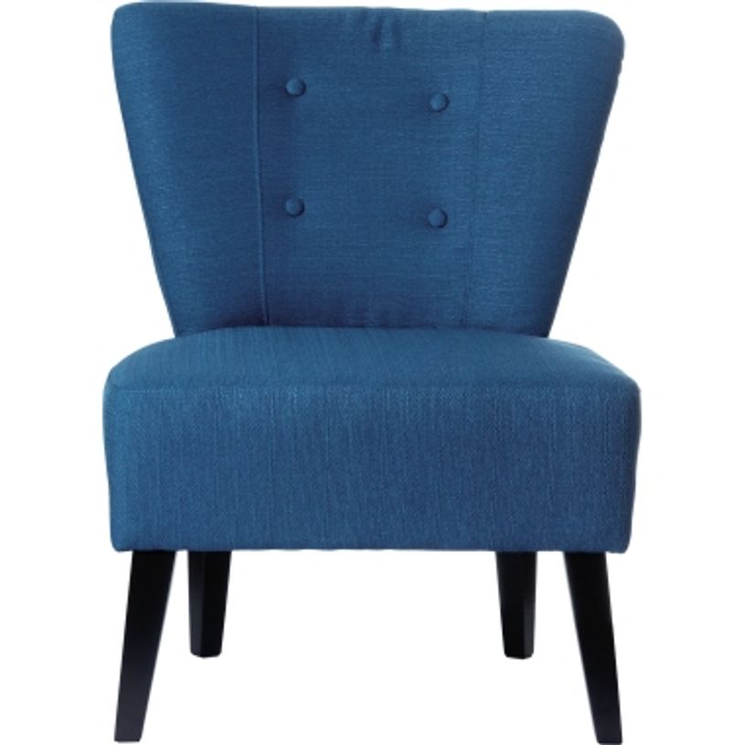 3660141230345-Fauteuil d'accueil BRIGHTON - Piétement en hêtre massif coloris noir - tissu bleu-P_79441210_1-0