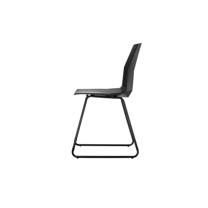 3660141232578-Lot de 2 chaises CUBE - Pieds trapèzes acier noir - assise noire-P_79441230_3-2