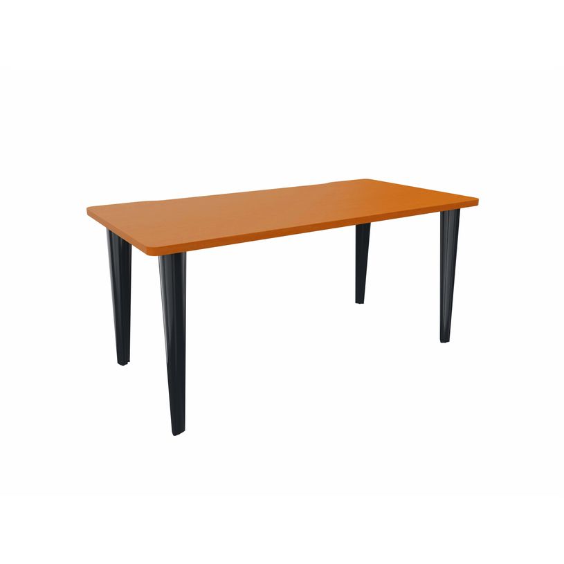 2012349454183-Bureau EVIDENCE - 180 cm - Pieds anthracites - Plateau imitation merisier-P_79441290_1-0