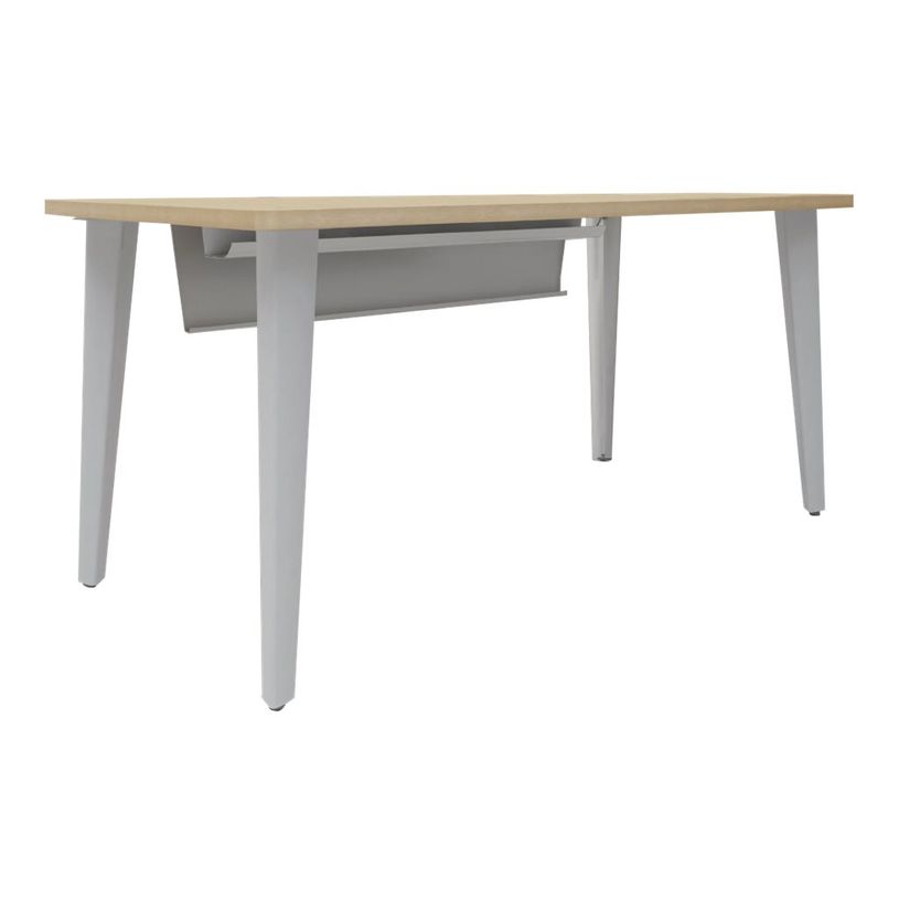 2012349454589-Bureau EVIDENCE - 160 cm - Pieds blancs - Plateau imitation merisier-P_79441310_3-2