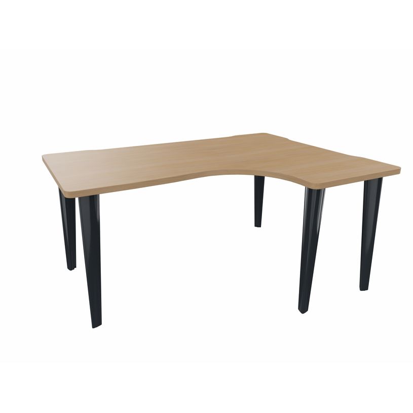 2012349455661-Bureau compact 90° à droite EVIDENCE - Pieds anthracites - Plateau imitation chêne clair-P_79441364_1-0