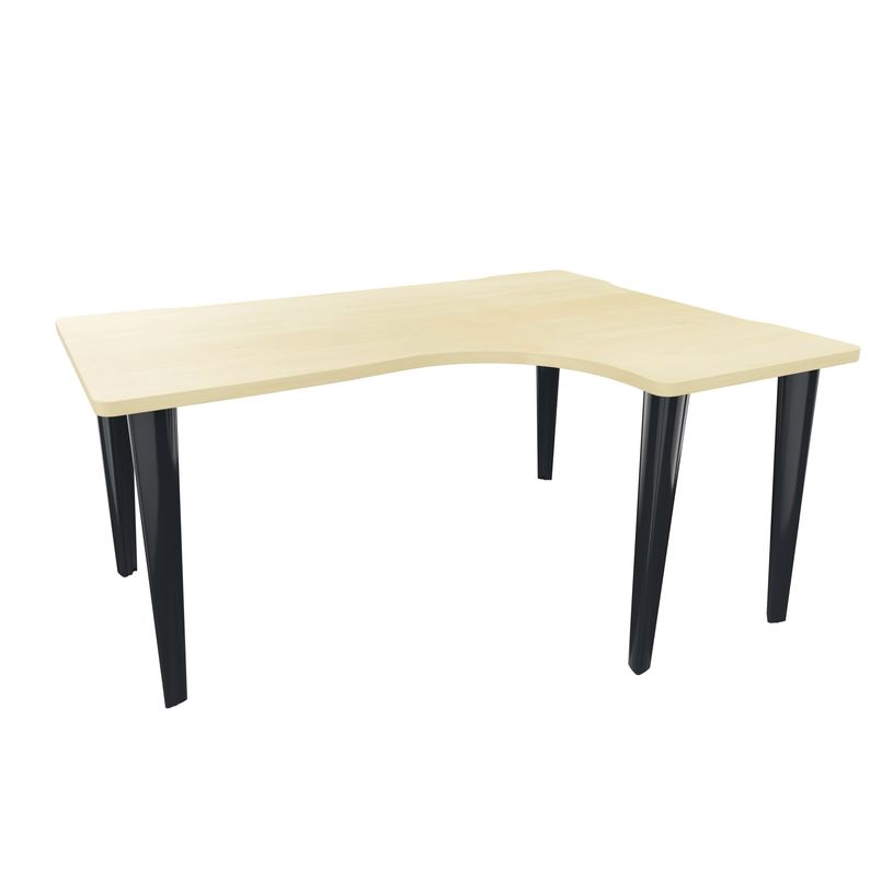 2012349455708-Bureau compact 90° à droite EVIDENCE - Pieds anthracites - Plateau imitation érable-P_79441366_1-0