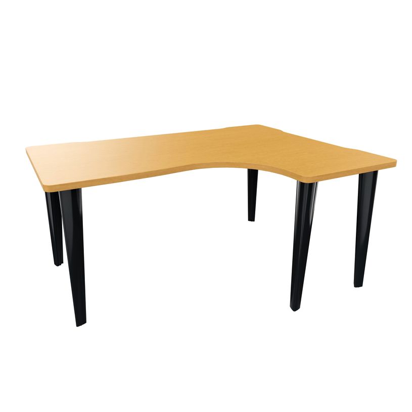 2012349455722-Bureau compact 90° à droite EVIDENCE - Pieds anthracites - Plateau imitation hêtre-P_79441367_1-0