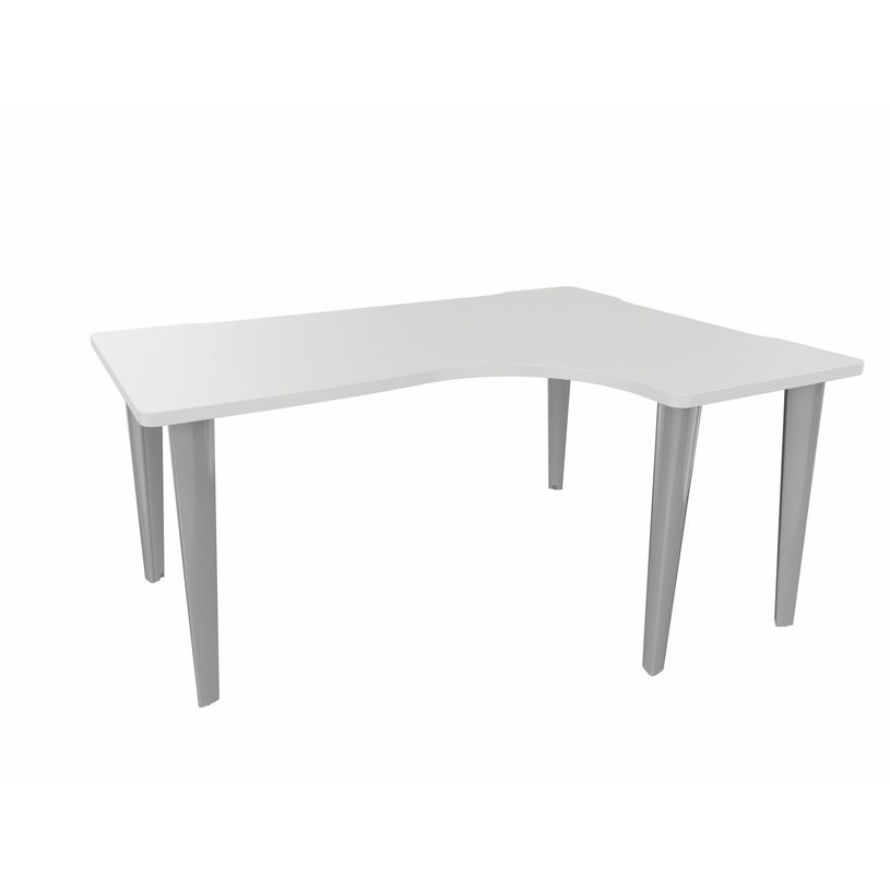 2012349455845-Bureau compact 90° à droite EVIDENCE - Pieds aluminium - Plateau blanc-P_79441373_1-0