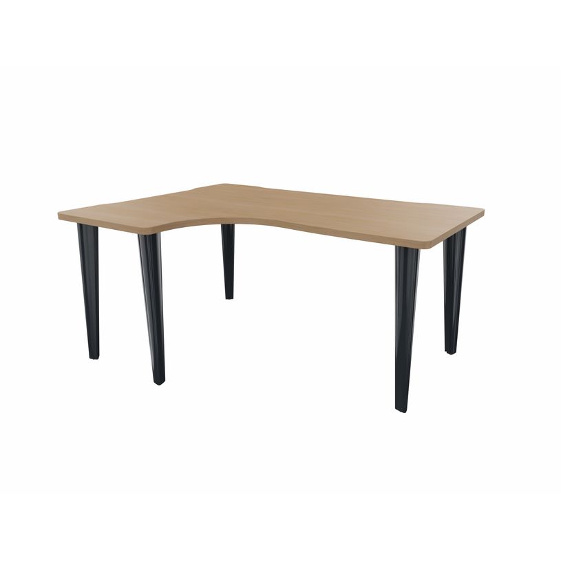 2012349455968-Bureau compact 90° à gauche EVIDENCE - Pieds anthracites - Plateau imitation chêne clair-P_79441379_1-0