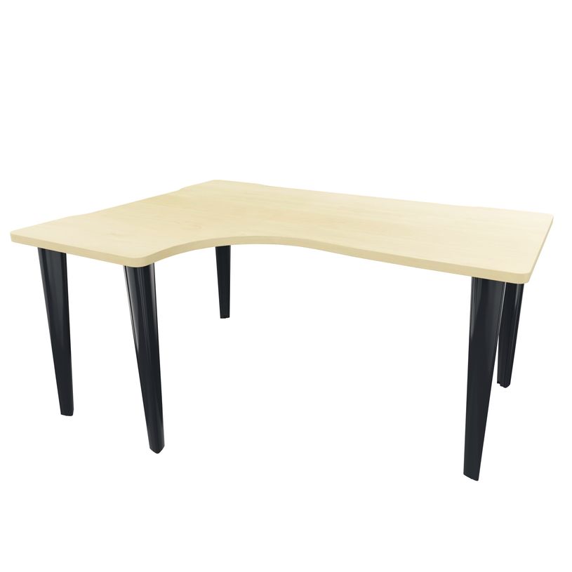 2012349456002-Bureau compact 90° à gauche EVIDENCE - Pieds anthracites - Plateau imitation érable-P_79441381_1-0