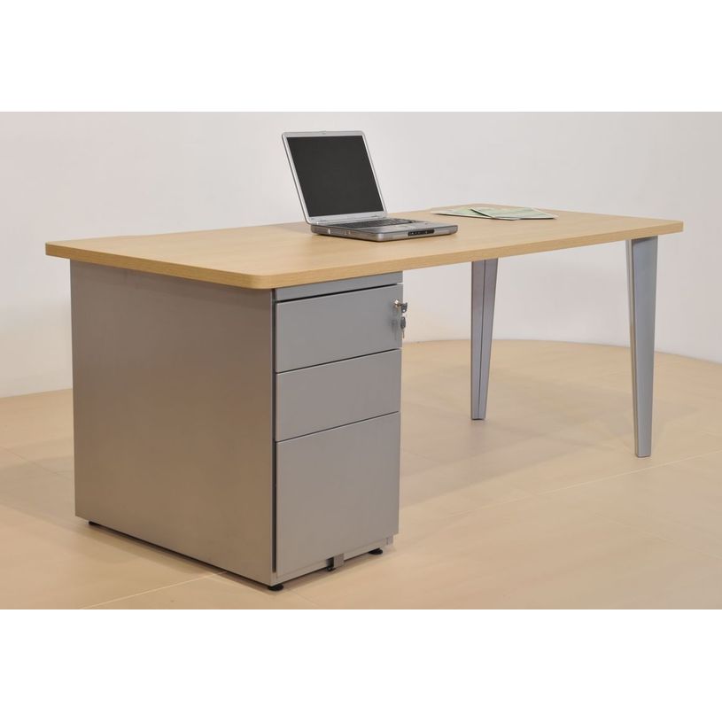 2012349457467-Caisson hauteur bureau 60 cm EVIDENCE - 2 tiroirs + 1 tiroir dossiers suspendus - corps alum-P_79441451_1-0