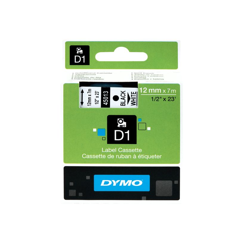5411313450218-Dymo D1 - Ruban d'étiquettes auto-adhésives - 1 rouleau (12 mm x 7 m) - fond noir écritu-P_79441623_2-5
