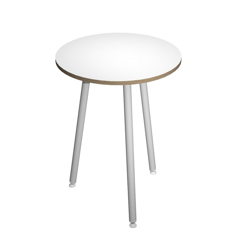2012349510476-Table ronde - H105 cm - 80 cm - 3 pieds blanc - plateau blanc-P_79441664_1-0