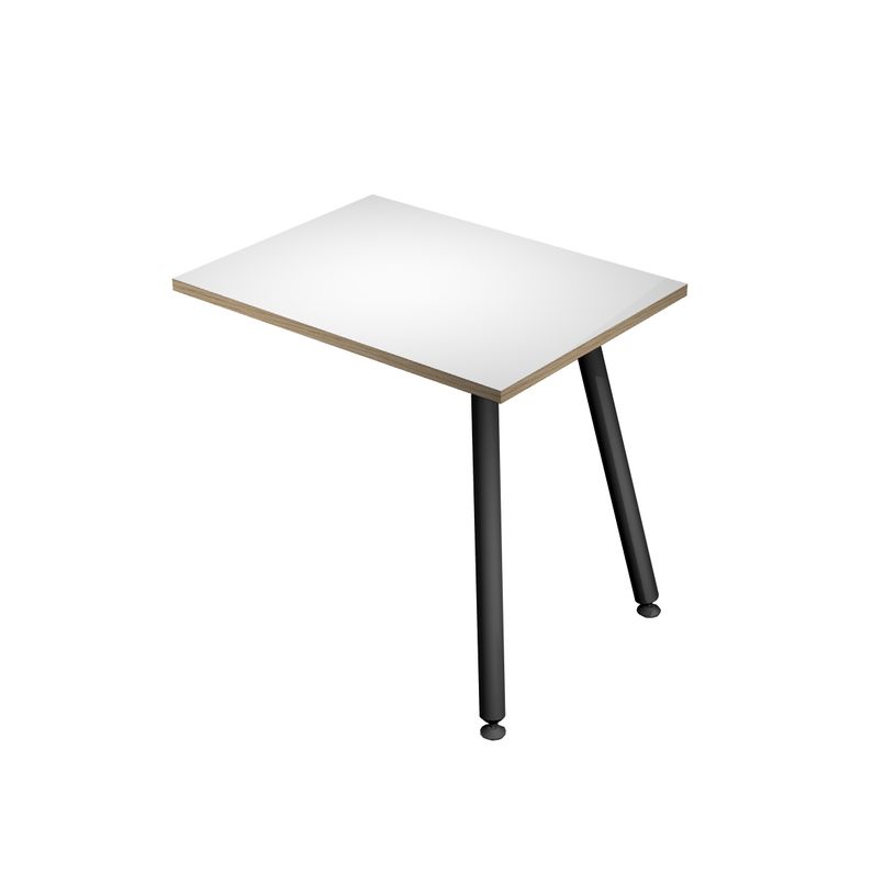 2012349511374-Retour direct pour bureau LEONARDO - L80 x H74 x P60 - Pieds métal noirs - plateau blanc c-P_79441709_1-0