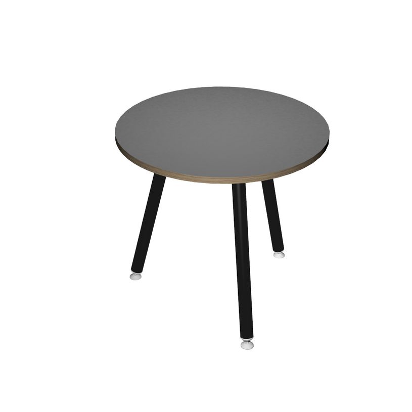 2012349511855-Table ronde - H74,4 cm - 80 cm - 3 pieds noir - plateau anthracite-P_79441733_1-0