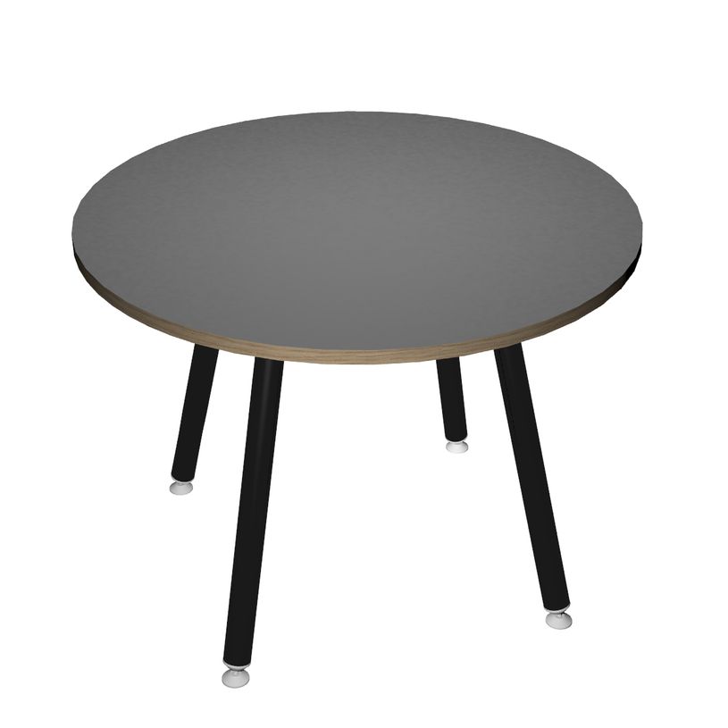 2012349512012-Table ronde - H105 cm - 100 cm - 4 Pieds noir - plateau anthracite-P_79441741_1-0